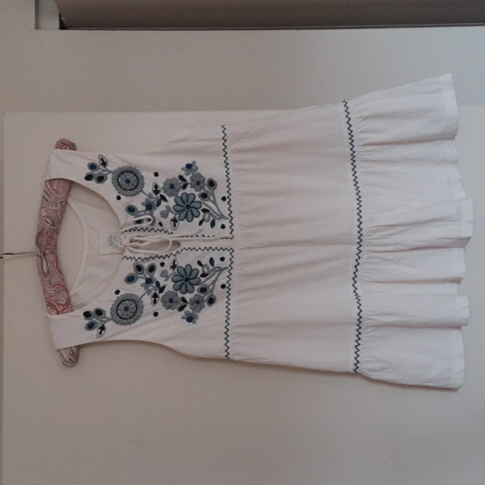 Emroydered cotton top, Anthropology